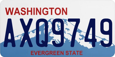 WA license plate AXQ9749