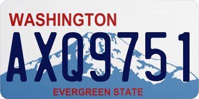 WA license plate AXQ9751