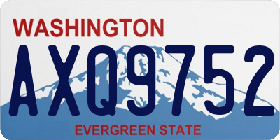 WA license plate AXQ9752