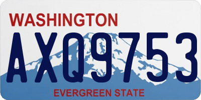 WA license plate AXQ9753