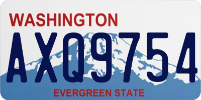 WA license plate AXQ9754