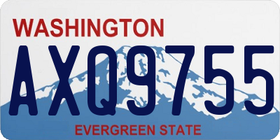 WA license plate AXQ9755