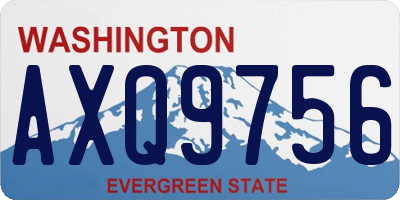 WA license plate AXQ9756