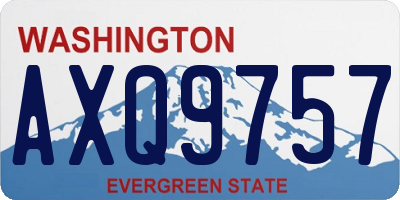 WA license plate AXQ9757