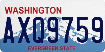 WA license plate AXQ9759