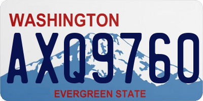 WA license plate AXQ9760
