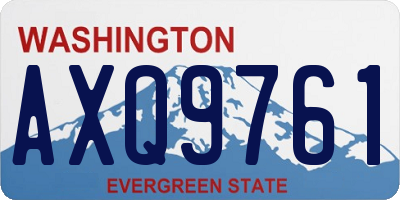 WA license plate AXQ9761