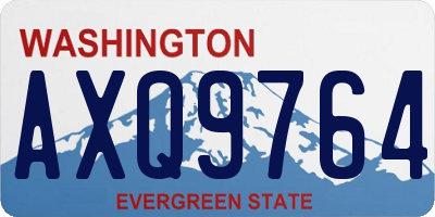 WA license plate AXQ9764