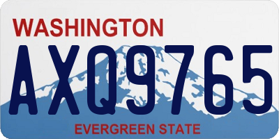 WA license plate AXQ9765