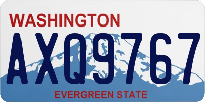 WA license plate AXQ9767