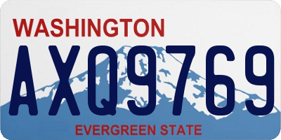 WA license plate AXQ9769