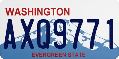 WA license plate AXQ9771