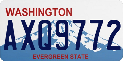 WA license plate AXQ9772