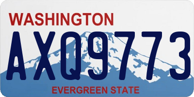 WA license plate AXQ9773