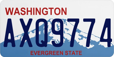 WA license plate AXQ9774