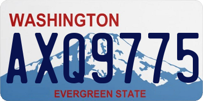 WA license plate AXQ9775