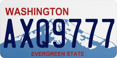 WA license plate AXQ9777