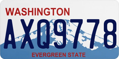WA license plate AXQ9778
