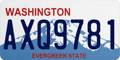 WA license plate AXQ9781