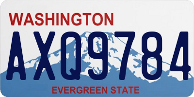 WA license plate AXQ9784