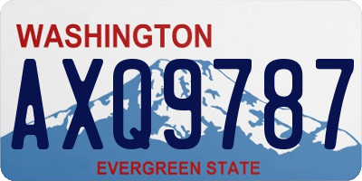 WA license plate AXQ9787