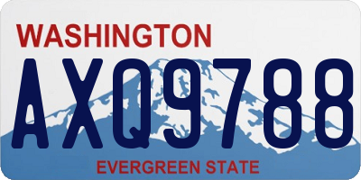 WA license plate AXQ9788