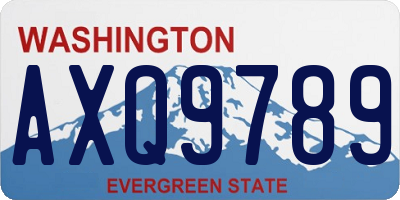 WA license plate AXQ9789