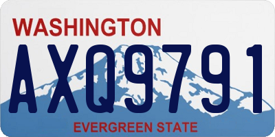 WA license plate AXQ9791