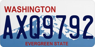 WA license plate AXQ9792