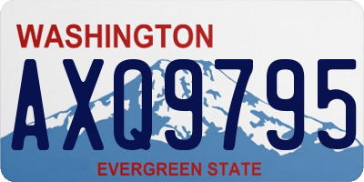 WA license plate AXQ9795