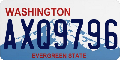 WA license plate AXQ9796
