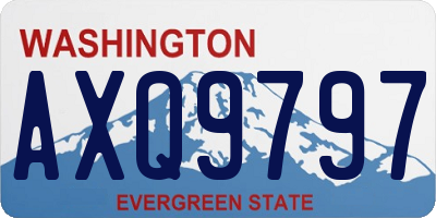 WA license plate AXQ9797