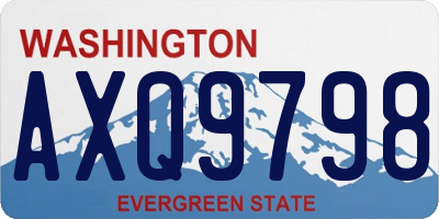 WA license plate AXQ9798