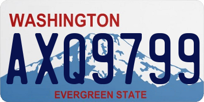 WA license plate AXQ9799