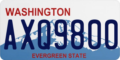 WA license plate AXQ9800