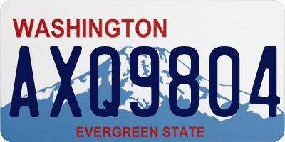 WA license plate AXQ9804