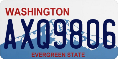 WA license plate AXQ9806