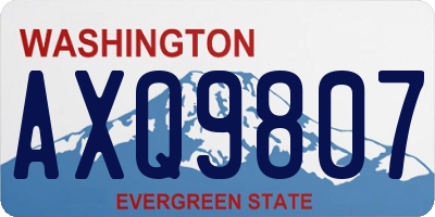 WA license plate AXQ9807