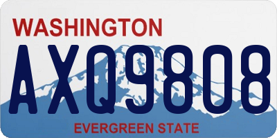 WA license plate AXQ9808