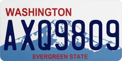 WA license plate AXQ9809