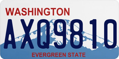 WA license plate AXQ9810