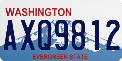 WA license plate AXQ9812