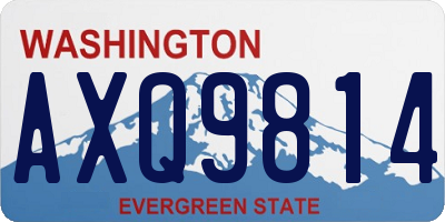 WA license plate AXQ9814