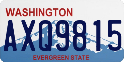 WA license plate AXQ9815