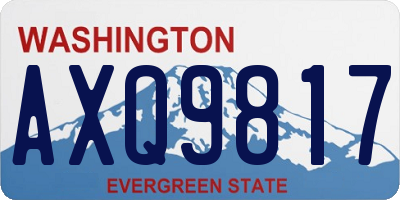 WA license plate AXQ9817