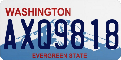 WA license plate AXQ9818