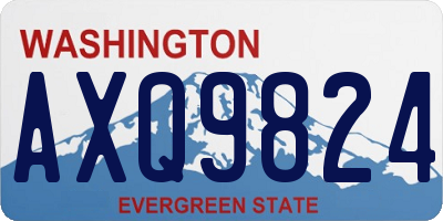 WA license plate AXQ9824