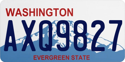 WA license plate AXQ9827