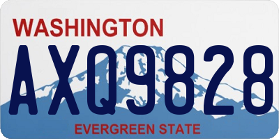 WA license plate AXQ9828