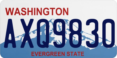 WA license plate AXQ9830